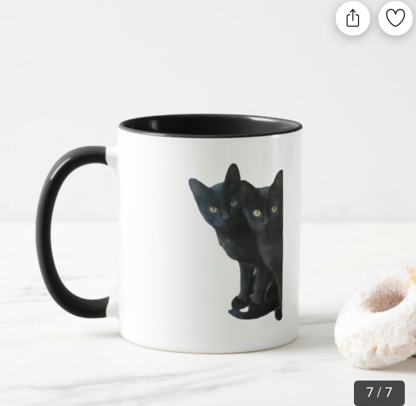 🖤 Double Trouble, Double Cuteness – The Black Kittens Mug