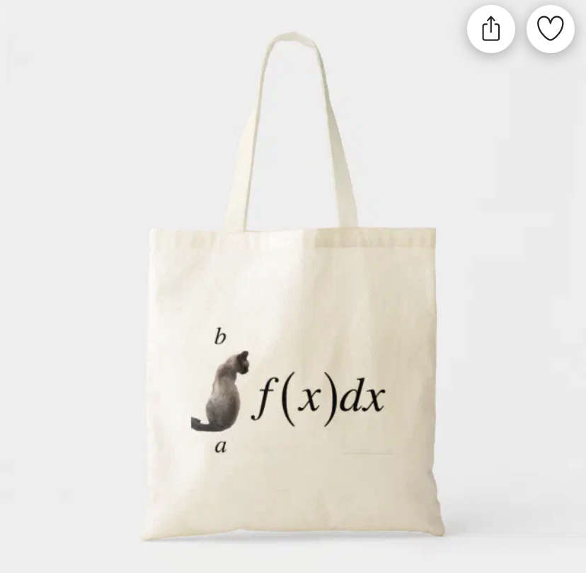 🧮 + 🐱 = ❤️? Meet the Integral Cat Tote Bag!