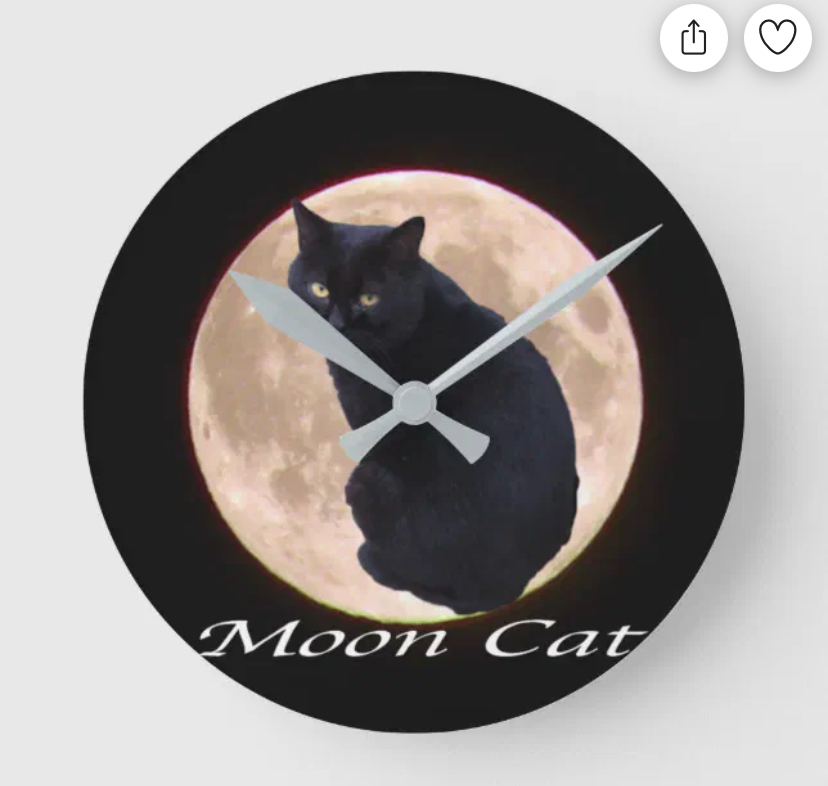 🌕🐈‍⬛ Moon Cat Clock – A Magical Touch of Time & Mystery
