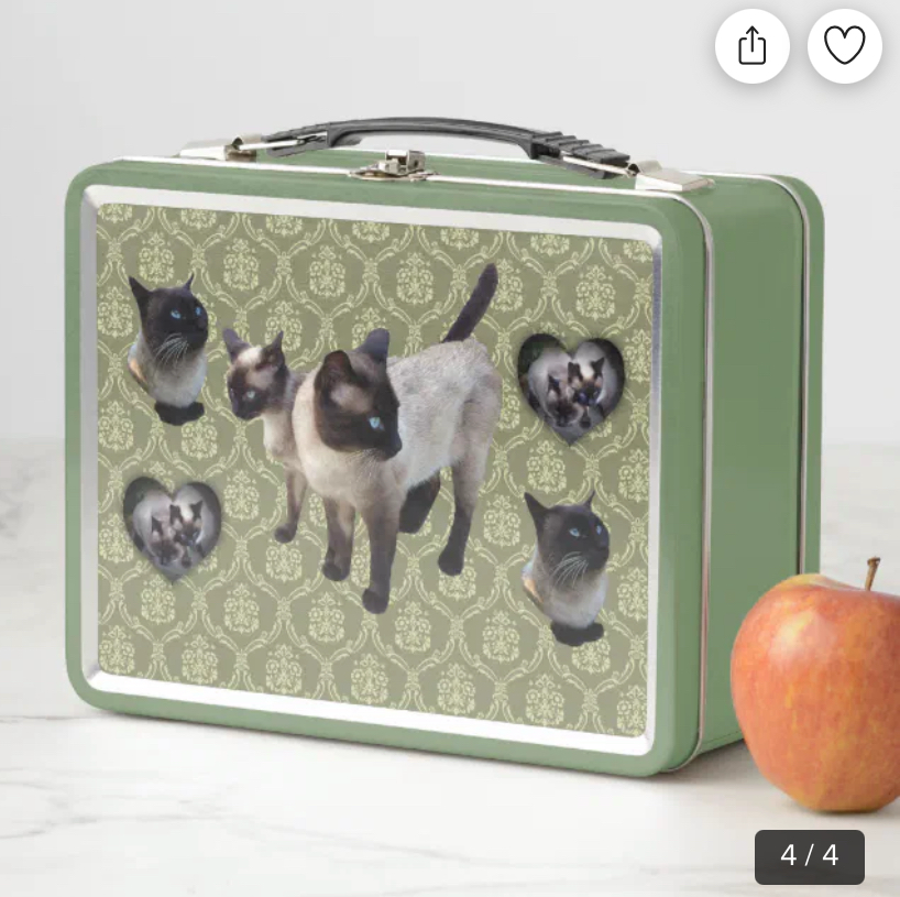 🐾 Stylishly Pack Your Lunch with Siamese Charm – A Purr-fectly Unique Metal Lunch Box
