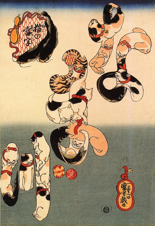 🐾 Ukiyo-e Cat Calligraphy: The Playful Genius of Utagawa Kuniyoshi