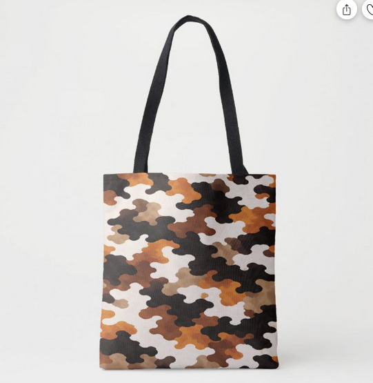 Calico Cat Camouflage Tote Bag – Stylish Cat-Inspired Camo Carryall